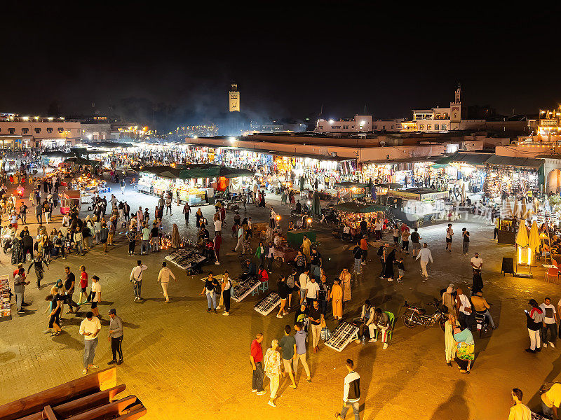 Djemaa El Fna广场，摩洛哥马拉喀什